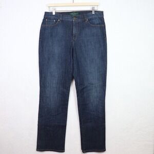 LAUREN RALPH LAUREN Blue Petite Straight Leg Jeans 10P